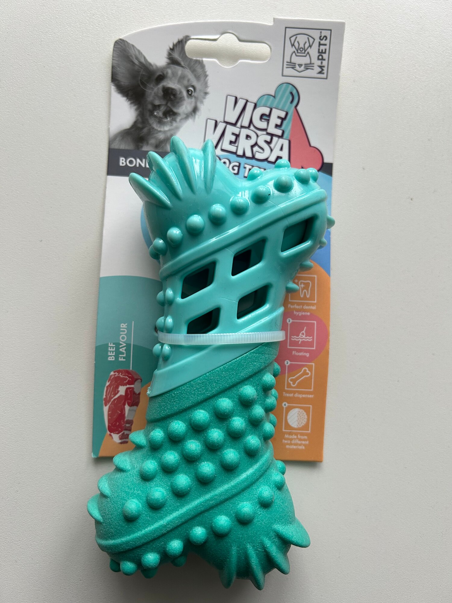 Косточка для собак с запахом говядины для лакомств Вайс Верса 4,22*8,51*15,88 Mpets