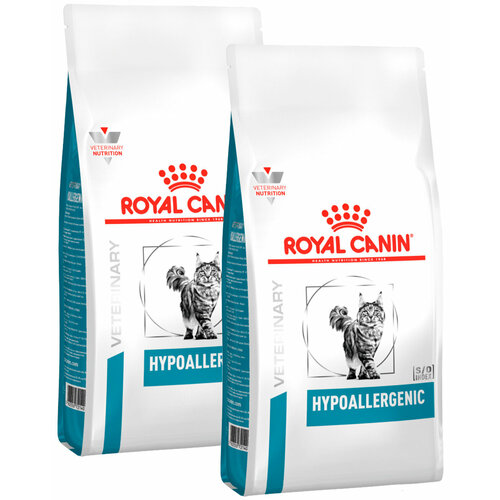 ROYAL CANIN HYPOALLERGENIC для взрослых кошек при пищевой аллергии (0,35 + 0,35 кг)