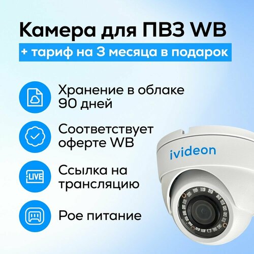 Видеонаблюдение Камера для ПВЗ с POE 5490₽