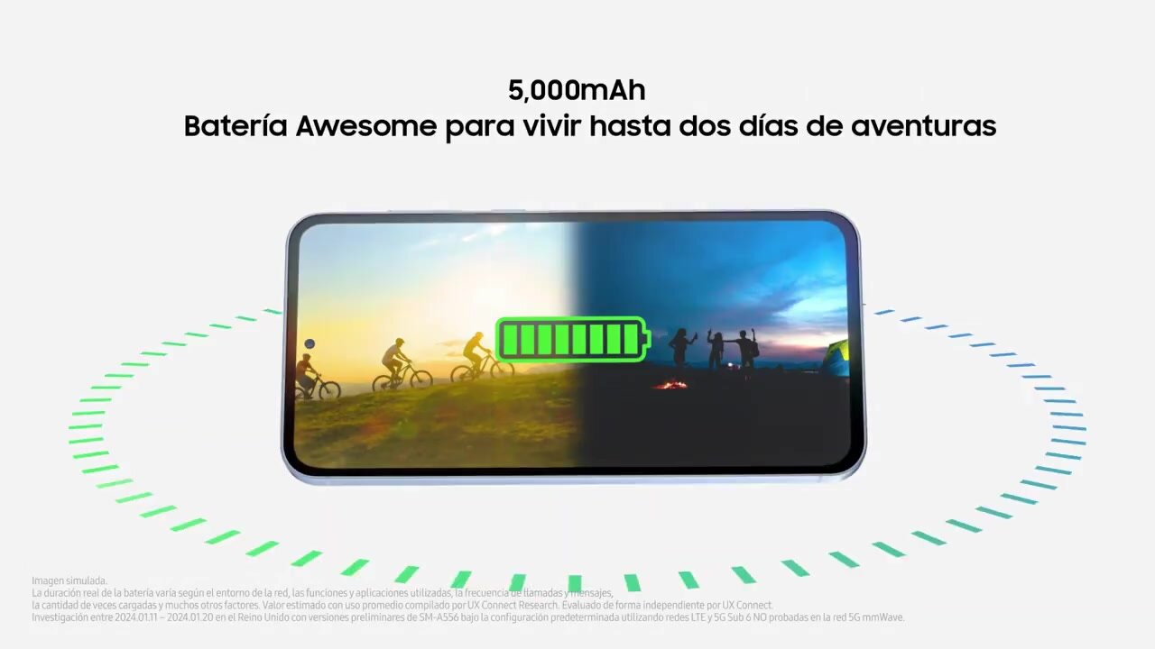 Смартфон Samsung Galaxy A55 5G 8/128 ГБ, Dual: nano SIM + eSIM, iceblue (голубой) — фото 1
