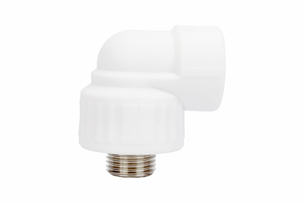 Комбинированный угольник VALFEX PP-R белый, 25х1/2 дюйма НР 10126125 127-0594