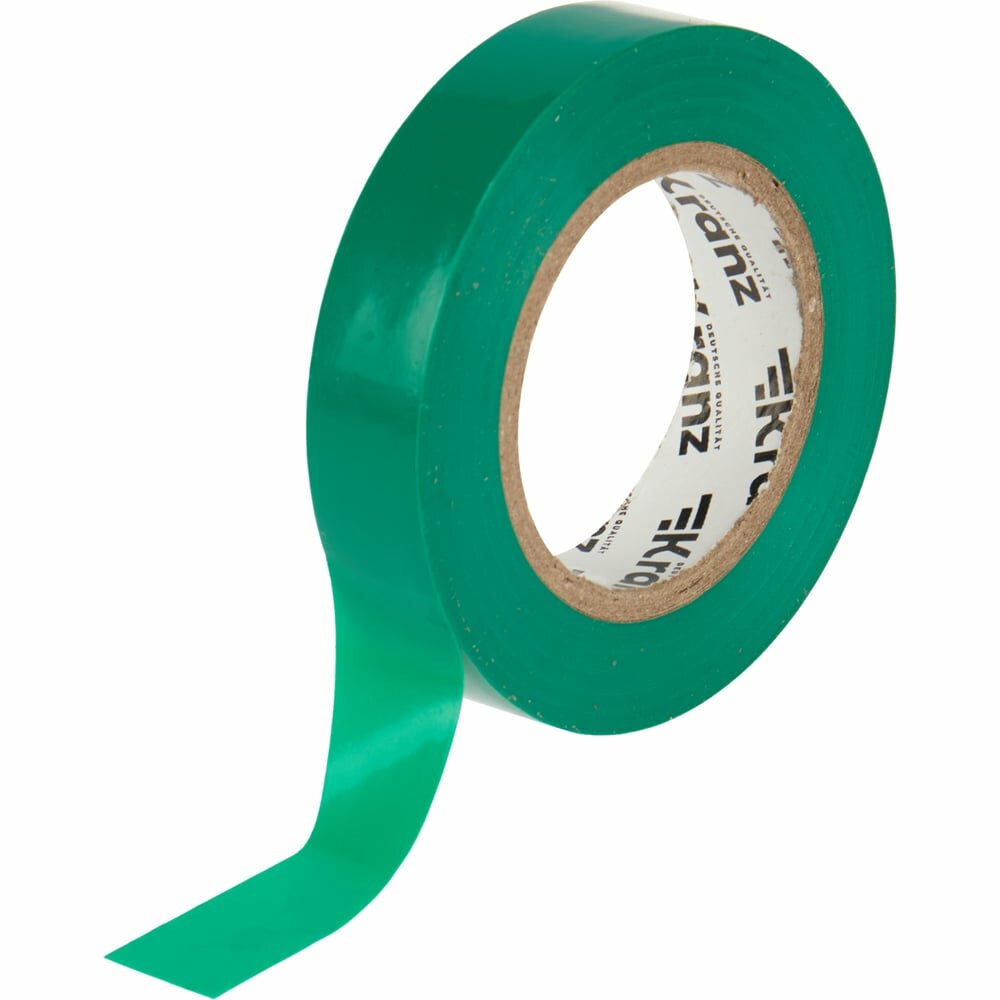 Изолента ПВХ KRANZ 013х15 мм 20 м зеленая KR-09-2603