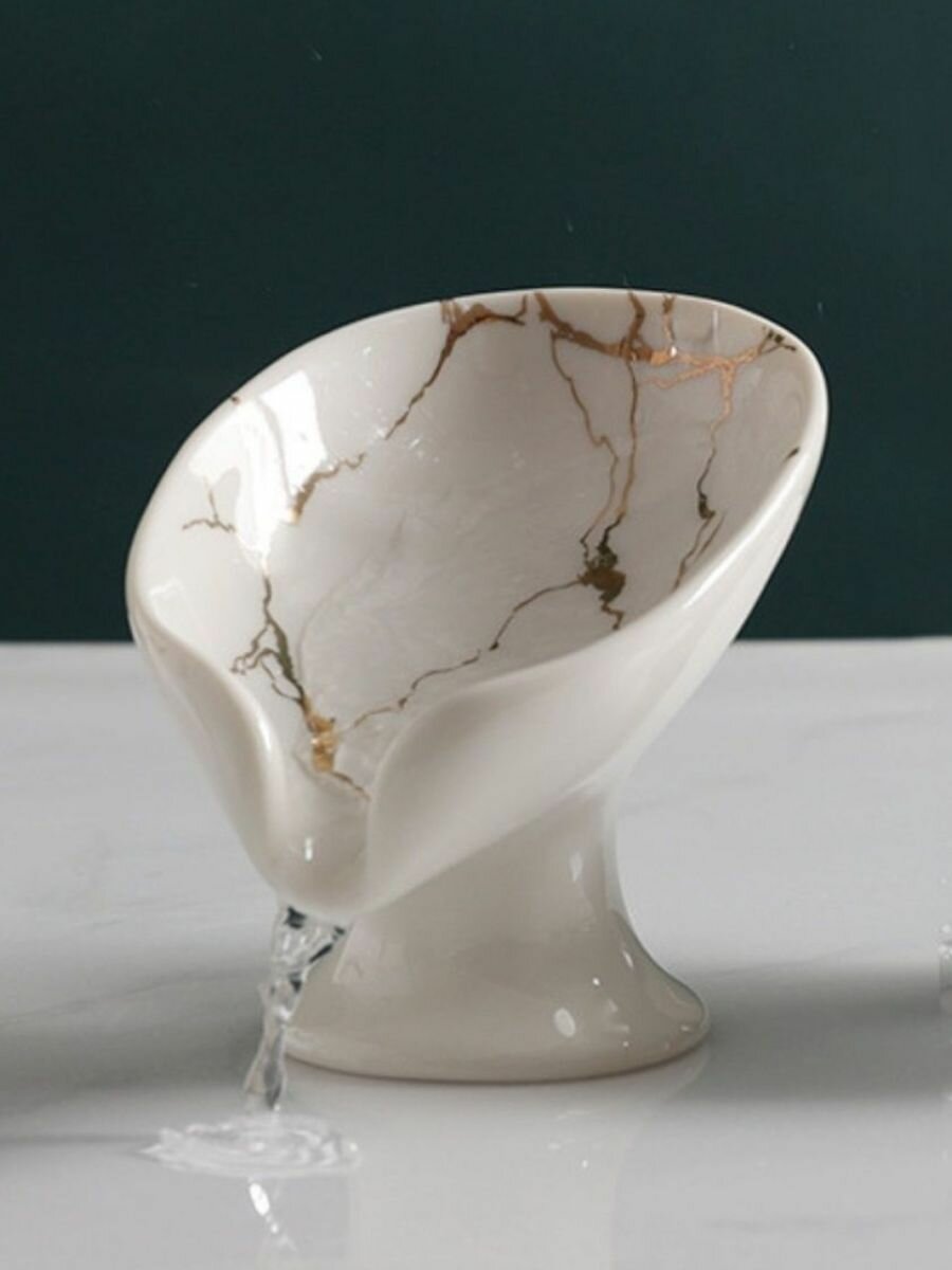 Керамическая мыльница со сливом — фото 1