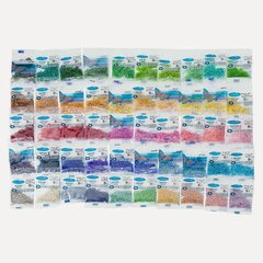 Изображение товара Бисер набор большой из 50 цветов, чешский Preciosa, Прозрачный, размер 10/0 (2,3 мм) 250 г (50 штук по 5 г)