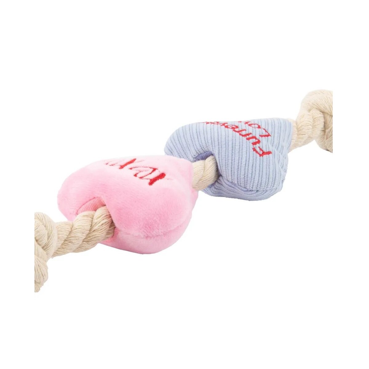 Игрушка для собак Mr.Kranch Канат с сердечками, размер - 30 х 8 см, цвет - розовый, MKR541994 — фото 1