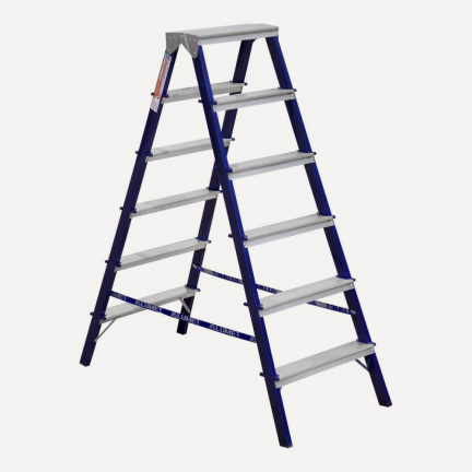 Изображение товара Стремянка алюмет 6 ступени двухсторонняя MD8206