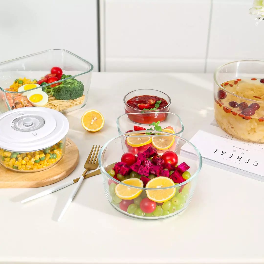 Изображение Стеклянный вакуумный контейнер Xiaomi Boost Ur Diet Glass Vacuum Storage Box 1650ml (VGB-165R)