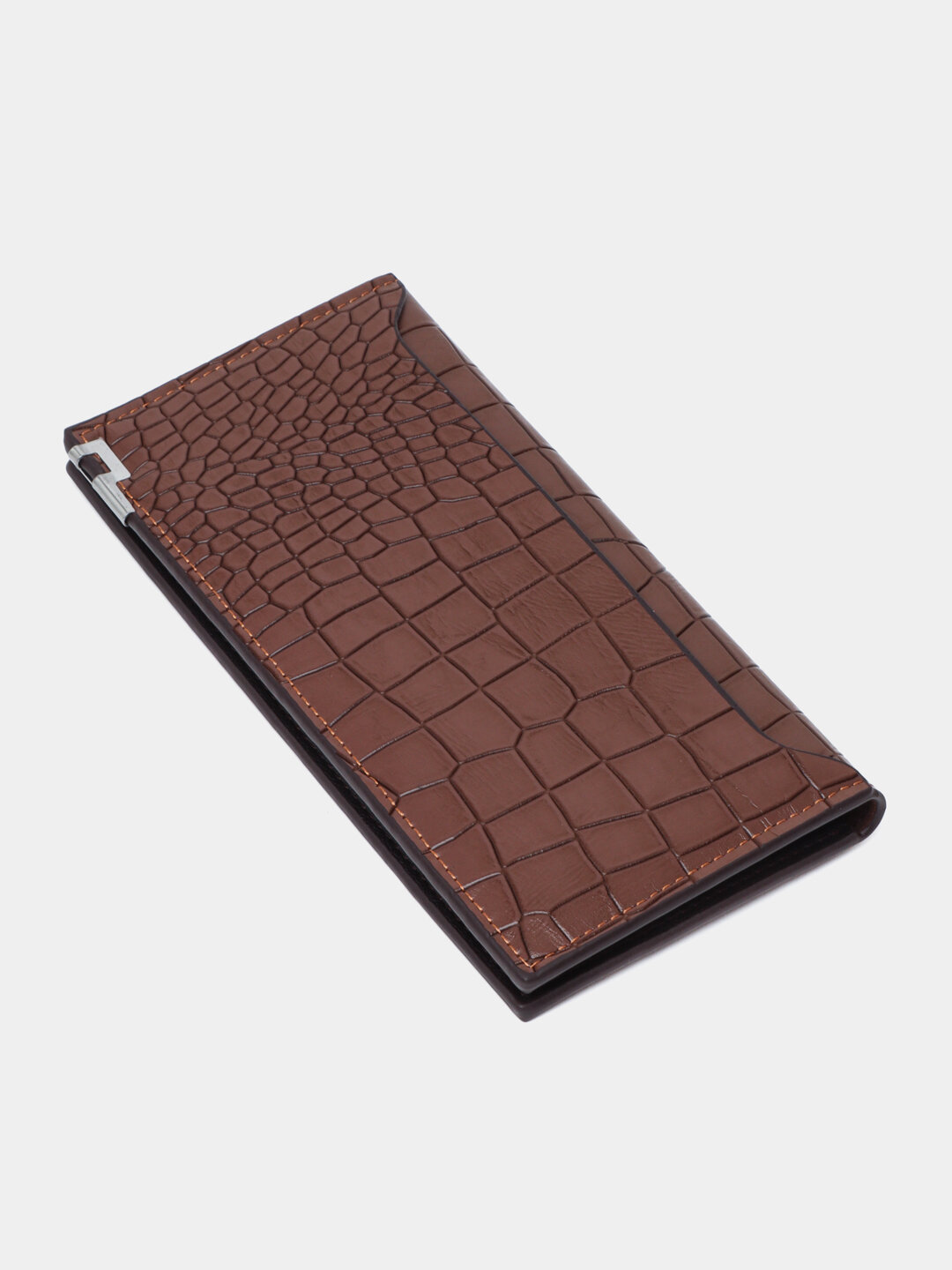 Портмоне, фактура под рептилию, коричневый 05 — фото 1