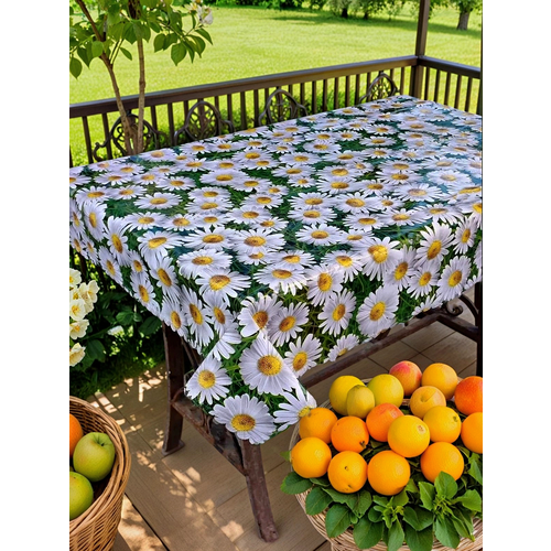 фото Скатерть на стол laid table клеенка для кухни 110x140 тканевая основа водоотталкивающая с пропиткой dekorama
