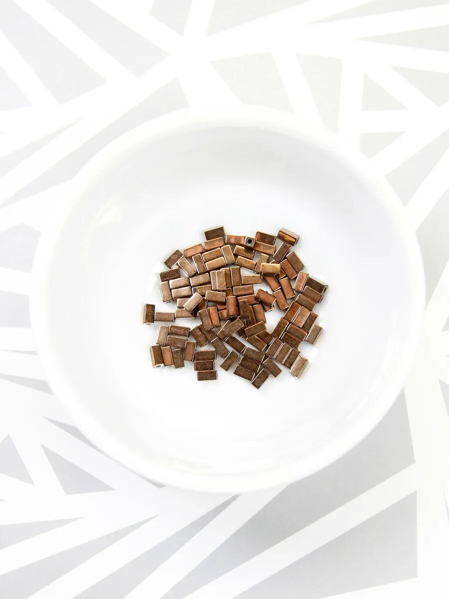 Гематин - Прямоугольники - бронза - 4*2 мм (около 50 шт) — фото 1