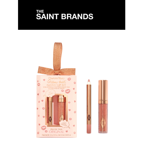фото Подарочный набор косметики charlotte tilbury pillow talk mini glossy lips duo оттенки original