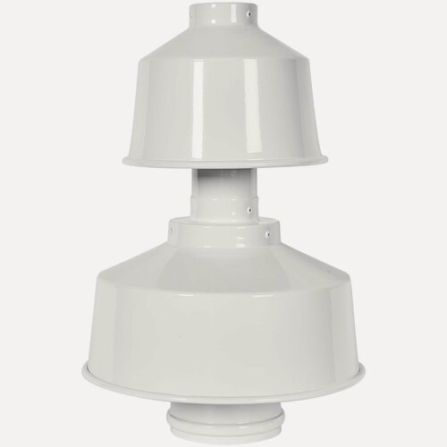 Изображение товара Оголовок с ветрозащитой D=60 х 100, вертикального дымохода, алюминий, белый, ROMMER