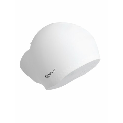 Шапочка для плавания силиконовая для длинных волос, цвет белый 10639104