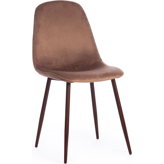 Стул Tetchair BREEZE (mod. 4724) / 1 шт. в упаковке вельвет/металл, 44 х 53 х 87 см, Brown (коричневый) HLR11 / орех