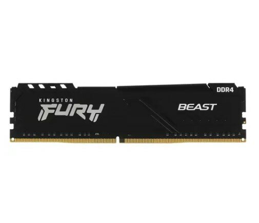 Модуль памяти DIMM 16Gb DDR4 PC25600 3200MHz Kingston Fury Beast Black (KF432C16BB/16)