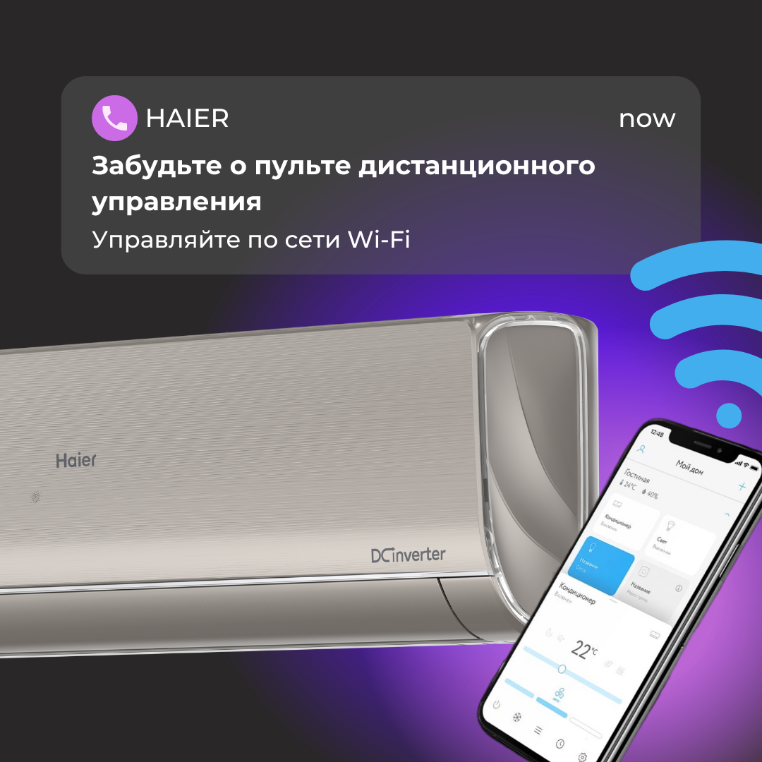 Сплит-система Haier Lightera AS12NS6ERA-G / 1U12BS3ERA с Wi-Fi модулем - фотография № 6