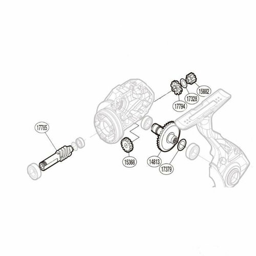 Запасная часть для катушки Shimano Gear Set набор шестеренок гл. пары (PK0391)