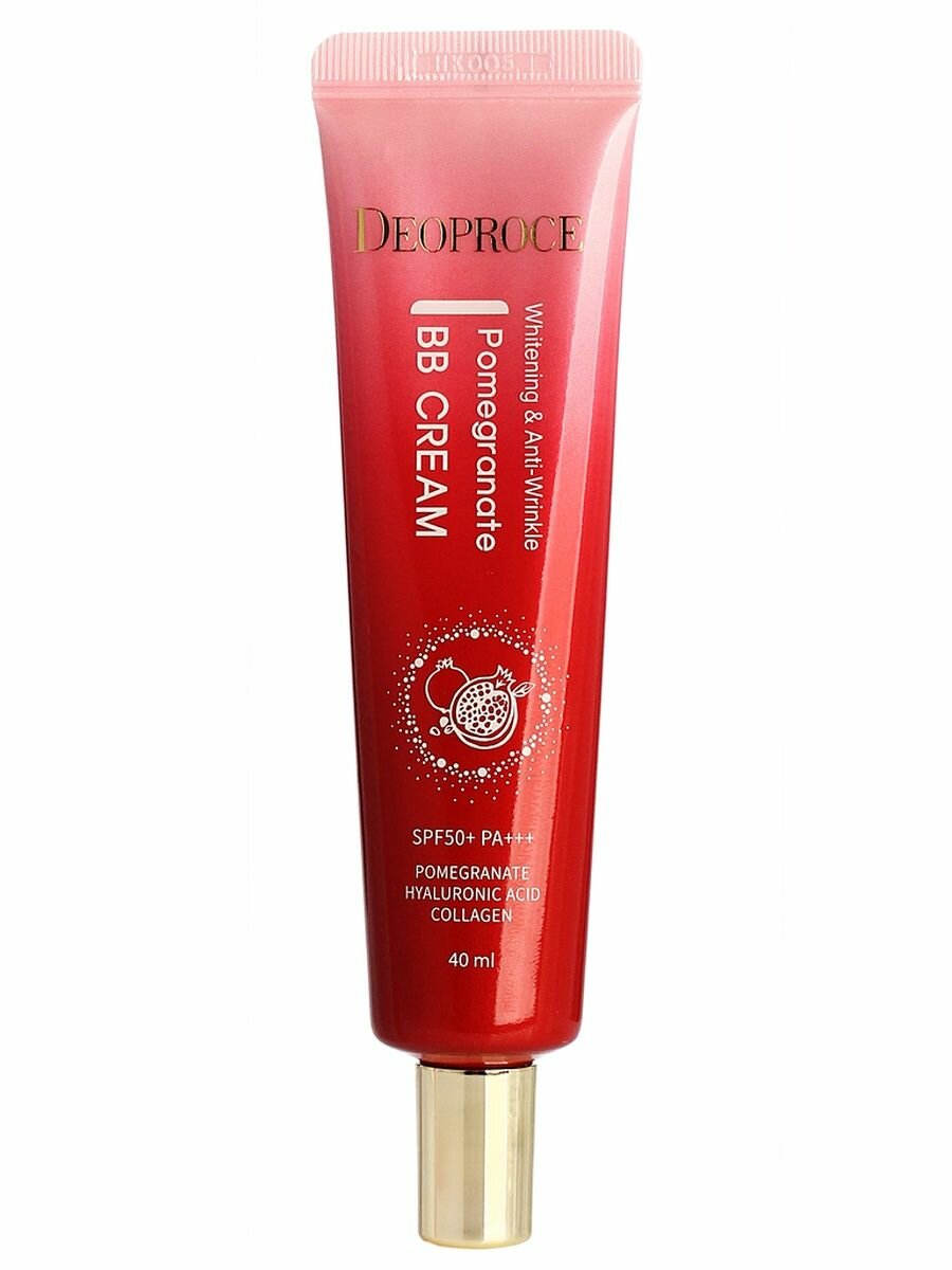ББ Крем с экстрактом граната Deoproce Whitening And Anti-Wrinkle Pomegranate BB Cream SPF50 40мл - фото №14