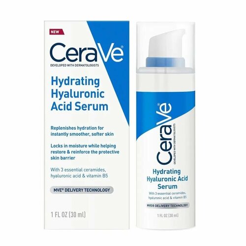 Сerave сыворотка увлажняющая с гиалуроновой кислотой для лица Hydrating Hyaluronic Acid Serum, 30 ml