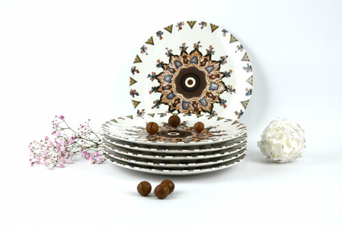 Набор керамических тарелок диаметр 26 см, декор 