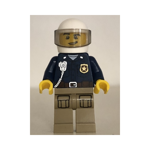 Минифигурка Lego Mountain Police - Officer Male, White Helmet and Smirk cty0868