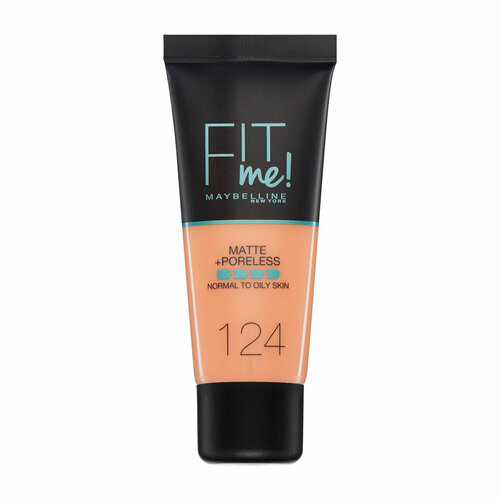 Матирующий тональный крем Maybelline Fit Me! для сужения пор тон 124 Soft sand tube