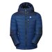 Куртка GUSTI демисезонная, средней длины, капюшон, карманы, водонепроницаемая, несъемный капюшон, светоотражающие элементы, несъемный мех, размер 12/152, синий