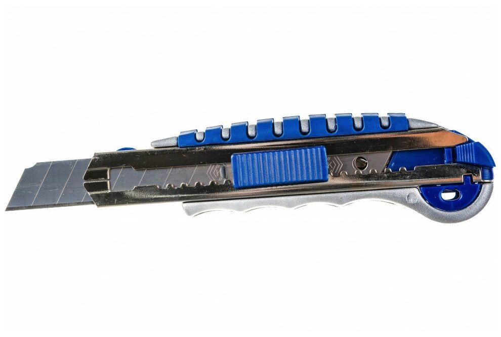 Нож технический лезвия 18 мм кобальт - фотография № 4