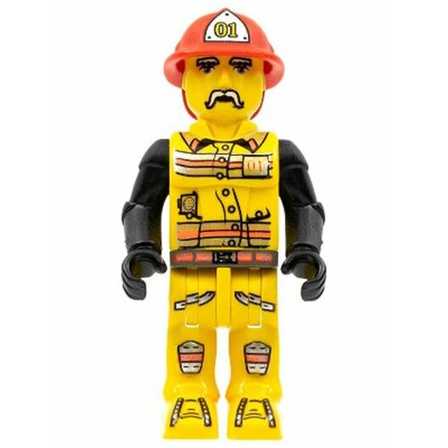 Минифигурка Лего Lego js001 Fireman in Hat #01