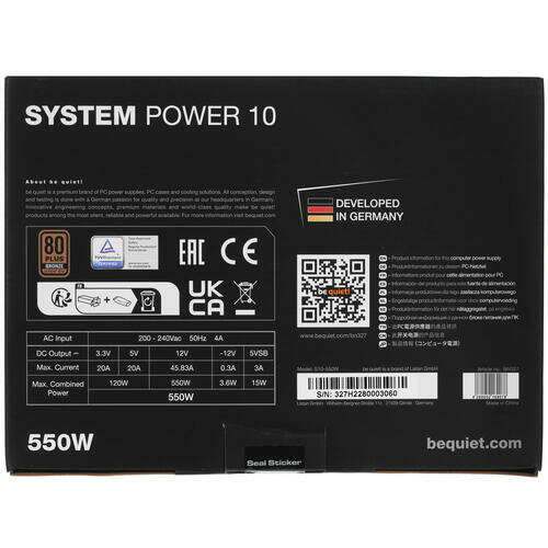 Блок питания be quiet! System Power 10 550W (BN327) - фото №11