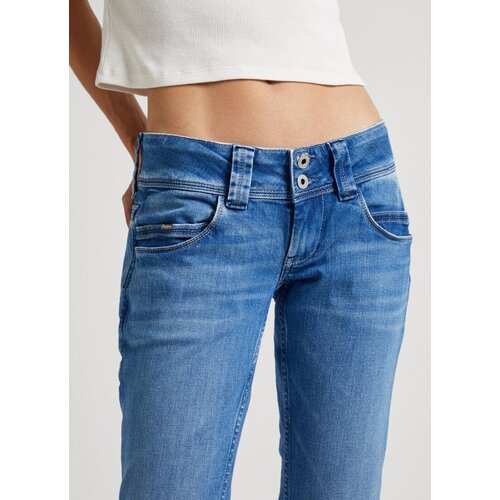 Джинсы зауженные Pepe Jeans, размер 30/32, голубой джинсы зауженные pepe jeans размер 30 голубой