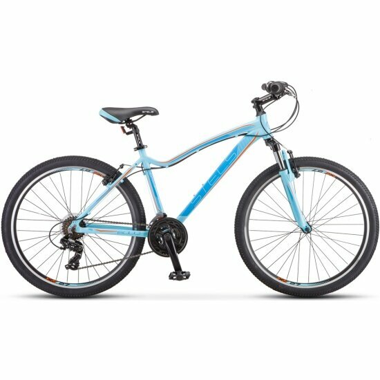 Женский велосипед Stels 26" Miss 6000 V (рама 17) (ALU рама) K010 белый-голубой