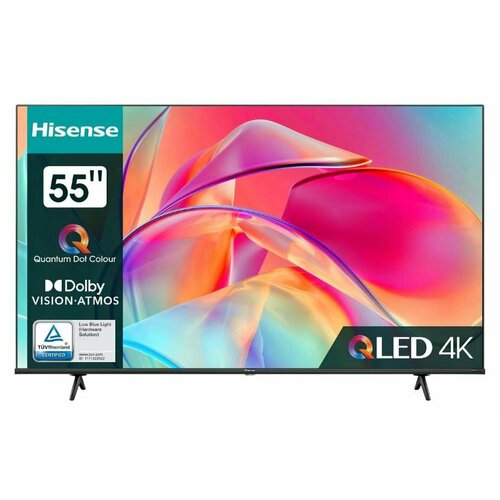 HISENSE Телевизор QLED Hisense 55 55E7KQ черный 4K Ultra HD 60Hz DVB-T DVB-T2 DVB-C DVB-S DVB-S2 WiFi Smart TV 49813₽