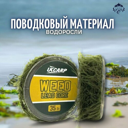 Поводковый материал водоросли для рыбалки UKCARP Weed LEAD CORE 5м 35lb