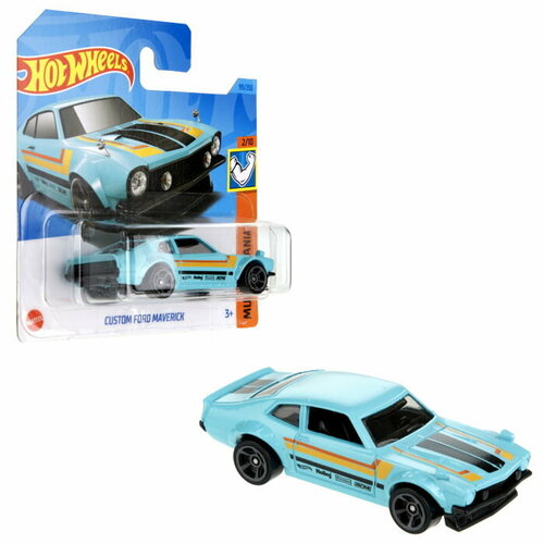 Машинка Hot wheels базовая коллекция в дисплее CUSTOM FORD MAVERICK hot wheels custom 56 ford truck форд кастом 227 250 rod squad 8 10 mattel fyc17 2019