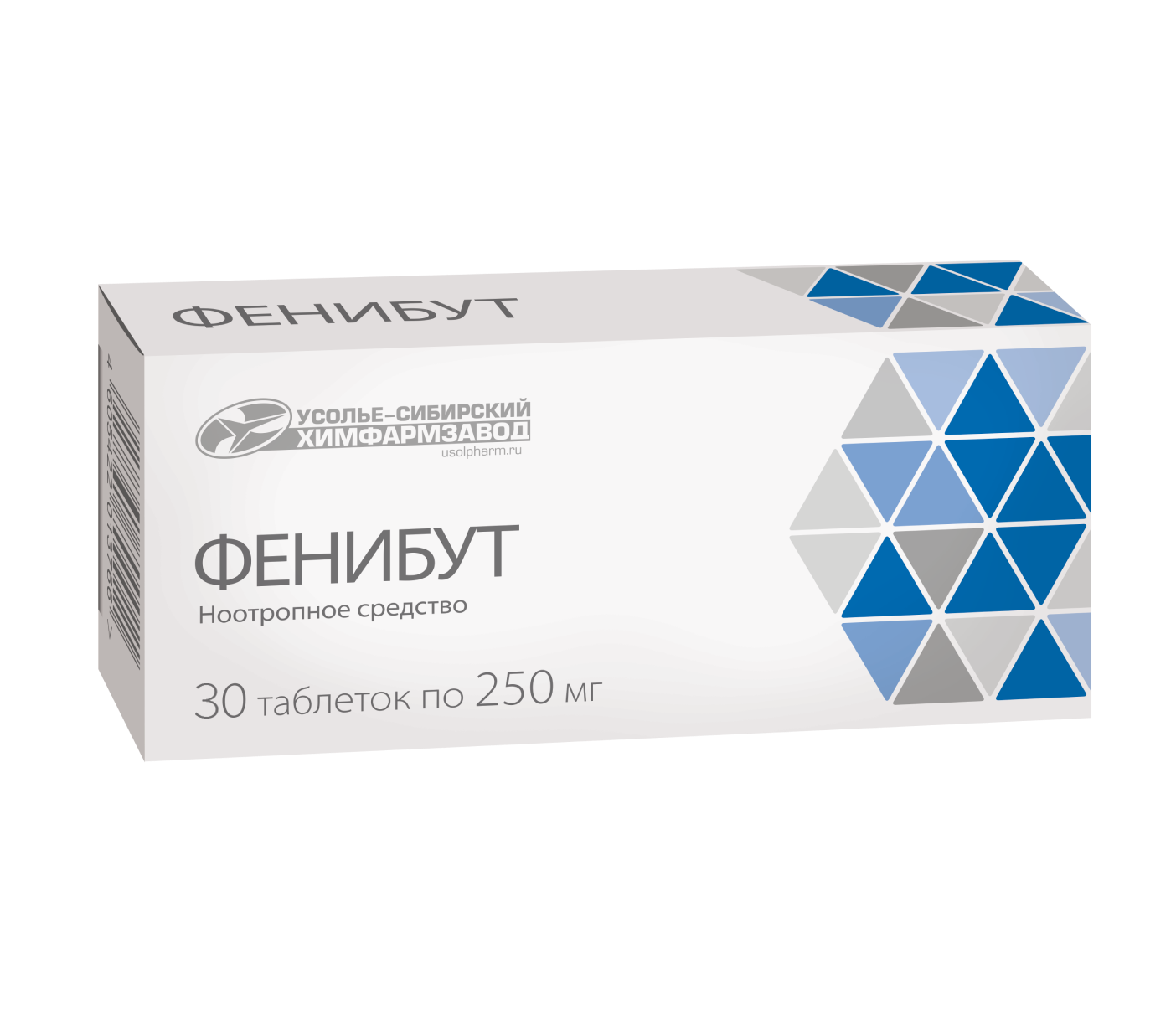 Фенибут, таблетки 250 мг, 30 шт.