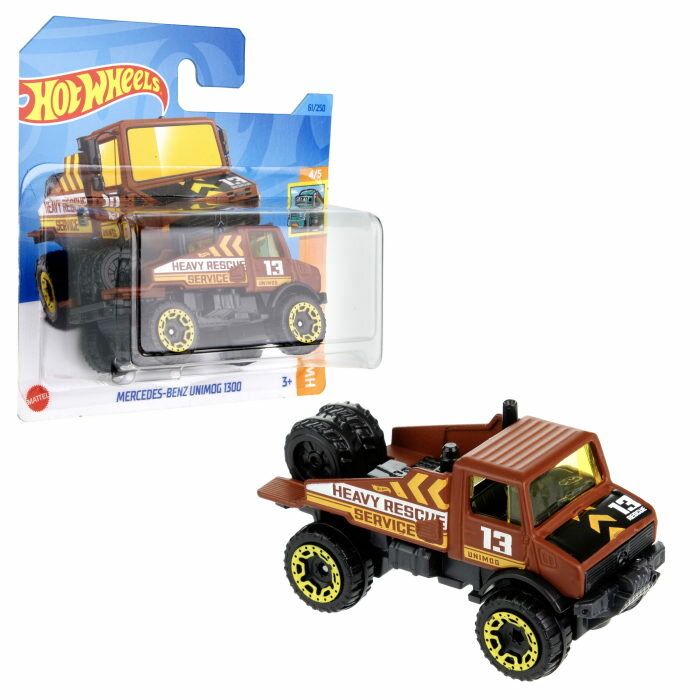 Машинка Hot wheels базовая коллекция в дисплее MERCEDEZ-BENZ UNIMOG 1300