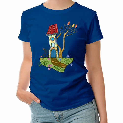 фото Футболка roly, размер l, синий