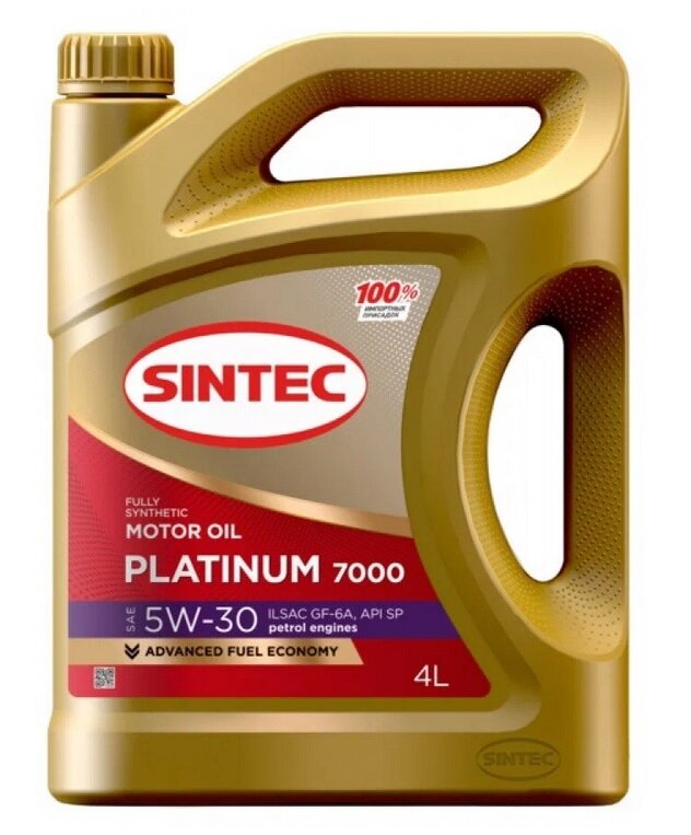 Моторное масло SINTEC PLATINUM 7000 5W-30 GF-6A, 4L