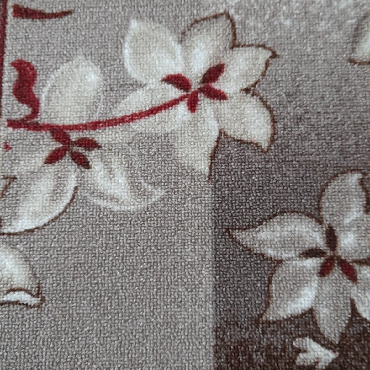 Ковровая дорожка на войлоке, Витебские ковры, с печатным рисунком, 123685, серая, 0.7*6 м - фотография № 9