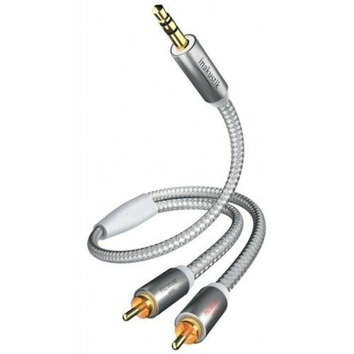 Кабель межблочный Inakustik Premium MP3, 3.5 mm <> 2RCA, 3 м кабель inakustik premium mp3 audio cable mini jack 3 5 mm 1 5 м 1 шт серебристый