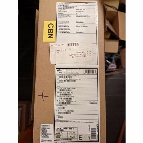 Коммутатор Cisco ISR4321K9 NIM-ES2-4 SISR4300UK9-316S SL-4320-SEC-K9 8250000₽