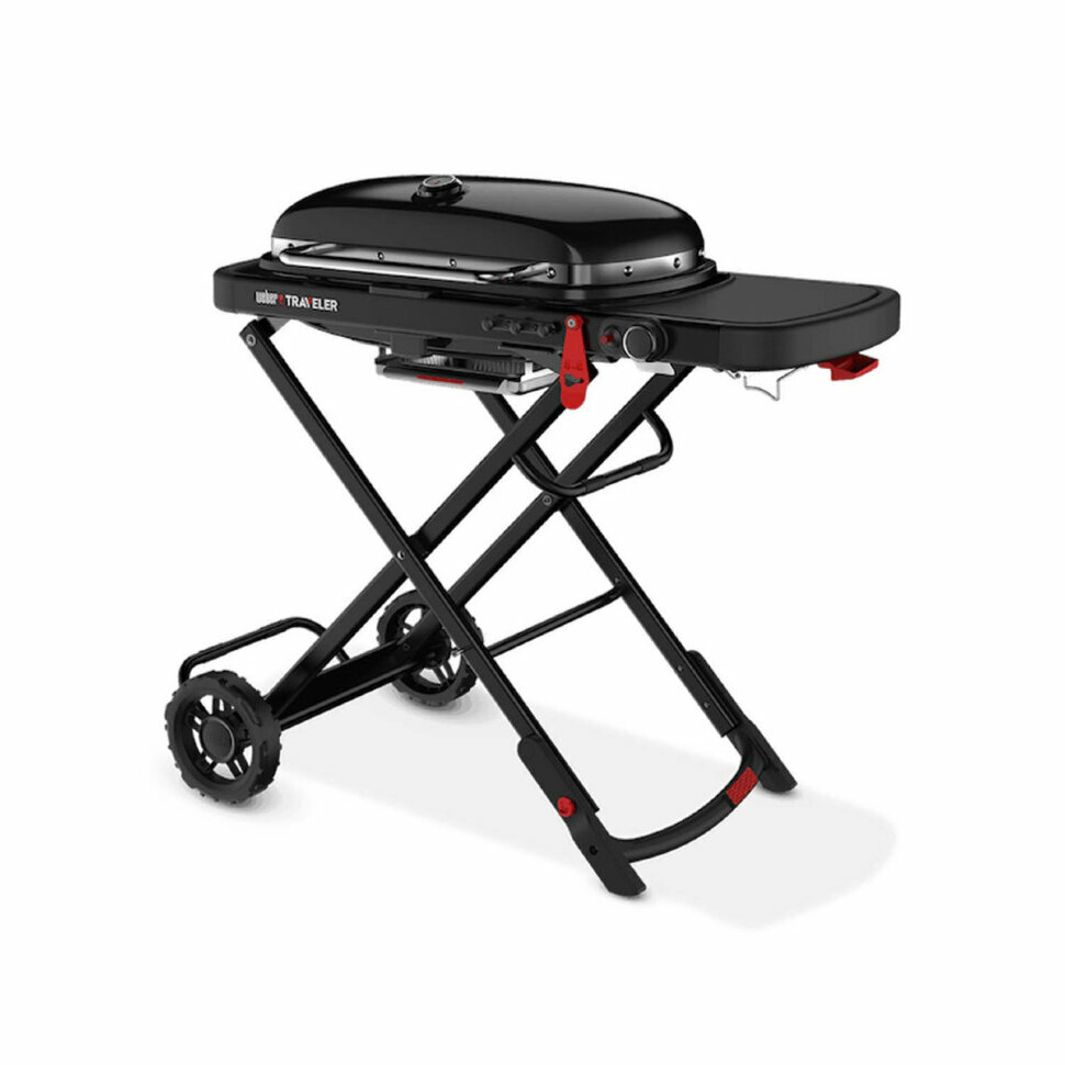 Портативный газовый гриль WEBER TRAVELER STEALTH EDITION - фотография № 2