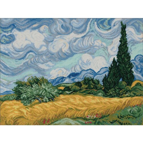 Набор для вышивания PANNA Золотая серия MET-7347 Пшеничное поле с кипарисами printio кружка пшеничное поле под грозовыми облаками ван гог