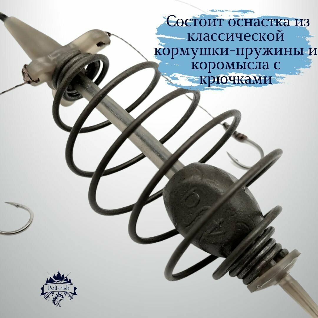 Фидерный монтаж Carp Fishing "Карп Стандарт" кормушка оснащенная 80 грамм — фото 1