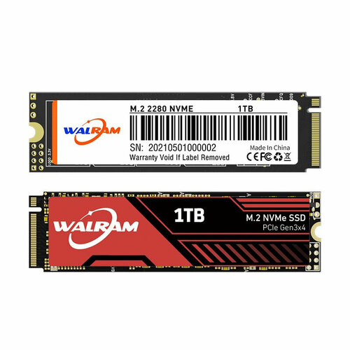 Твердотельный накопитель ссд диск SSD Walram m2 nvme 1 Тб tb 1024 гб gb