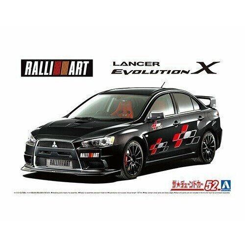 AOSHIMA 52 Сборная модель RALLIART CZ4A LANCER EVOLUTION X 07, 1/24