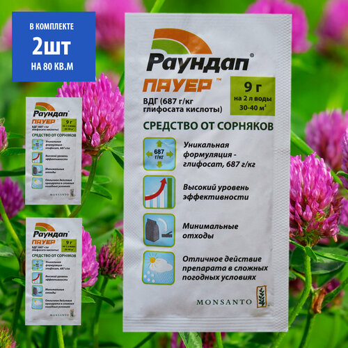 Раундап от сорняков - 2 шт, средство удаления сорняков