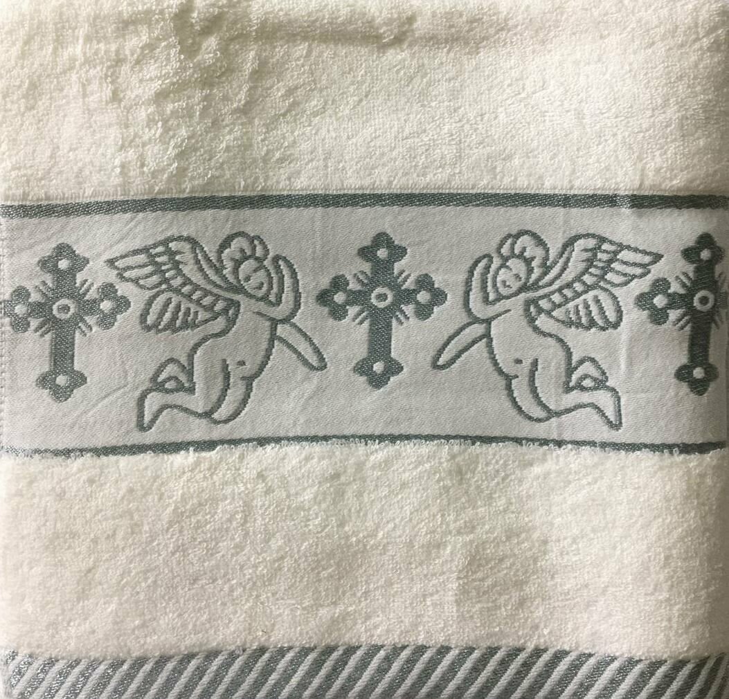Полотенце крестильное Ангел (8506346) Серебро 70х140