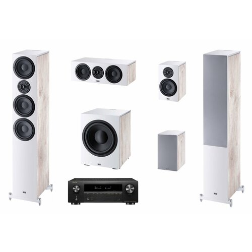 Heco Комплект акустики Aurora 700 5.1 Ivory White + Denon AVR-X1700H Black